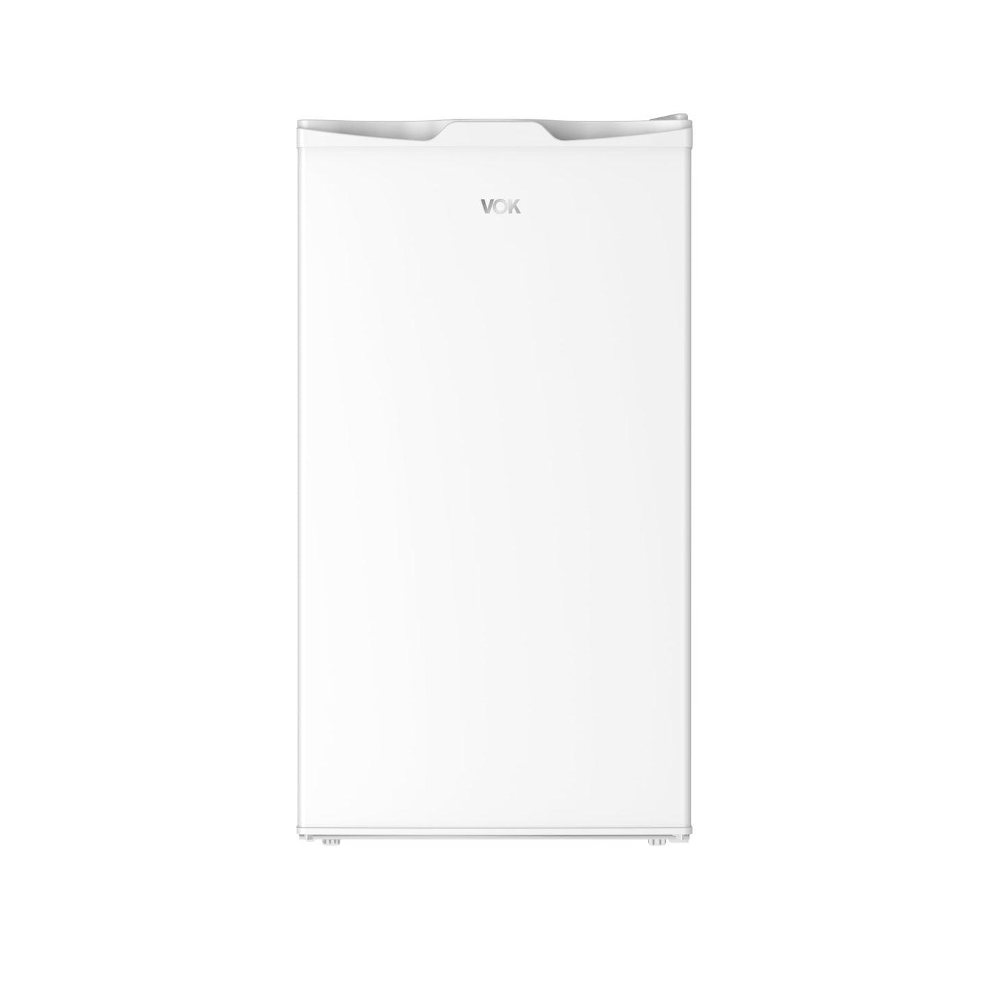 VOK Frigorífico Bajo Encimera 85L, 83 cm de Alto, Congelador Freeze Zone, Luz LED, Bajo Consumo Energético, Puerta Reversible, Cajón de Frutas, Color Blanco