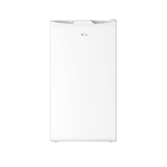VOK Frigorífico Bajo Encimera 85L, 83 cm de Alto, Congelador Freeze Zone, Luz LED, Bajo Consumo Energético, Puerta Reversible, Cajón de Frutas, Color Blanco