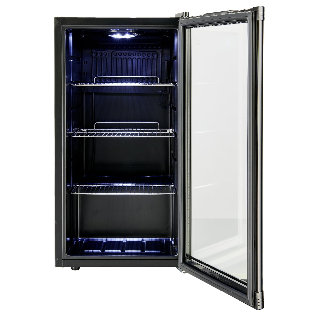 METRO Professional GPC 1088 - Mini Frigorífico de 88 L con Puerta de Cristal, Estante Ajustable, Bajo Consumo 1.052 kWh/24h, Negro – Ideal para Hostelería y Comercio