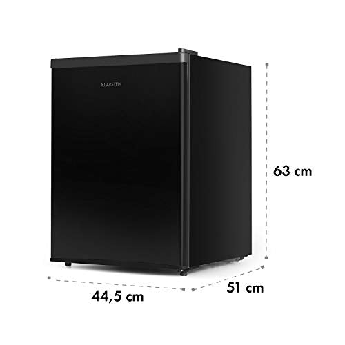 Klarstein Mini Nevera 65L | Silenciosa y Portátil | 0–10 °C | Bandeja Antigoteo | Ideal para Oficina, Habitación, Caravana | Para Bebidas, Cosméticos y Snacks | Negra