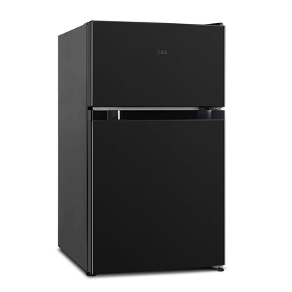 CHiQ Frigorífico Bajo Encimera 86L (65L Frigorífico + 21L Congelador), Termostato Ajustable, Bajo Consumo, Funcionamiento Silencioso, Ideal para Cocina o Dormitorio, Color Negro, Modelo 2024