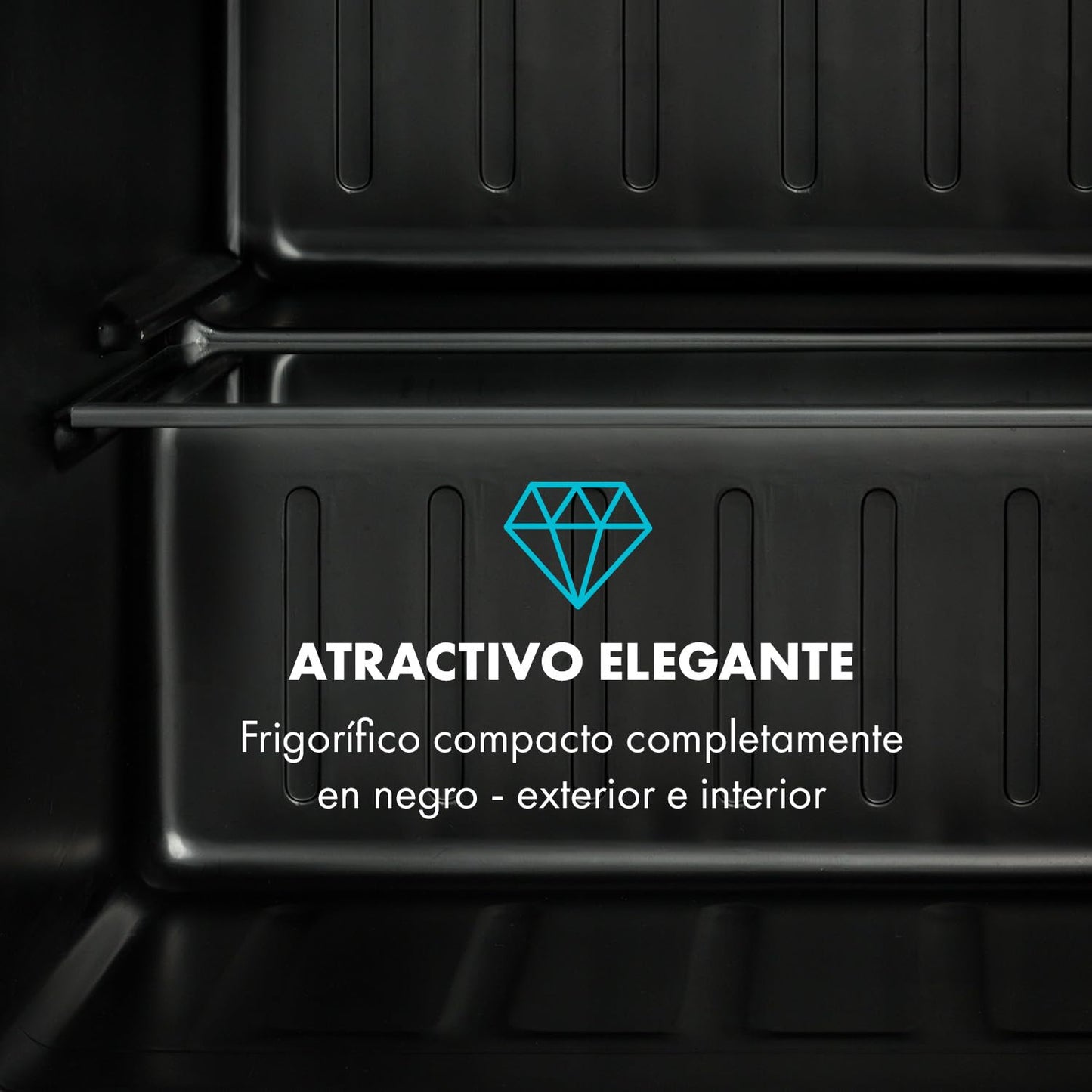 Klarstein Mini Nevera Eléctrica 46L - Silenciosa, Portátil, 0-10 °C, con Bandeja de Hielos, para Bebidas, Cosméticos y Alimentos - Ideal para Oficina, Habitación y Caravana
