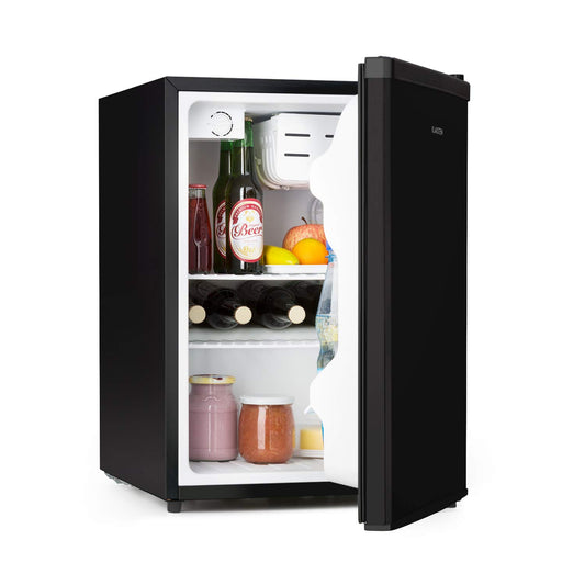 Klarstein Mini Nevera 65L | Silenciosa y Portátil | 0–10 °C | Bandeja Antigoteo | Ideal para Oficina, Habitación, Caravana | Para Bebidas, Cosméticos y Snacks | Negra