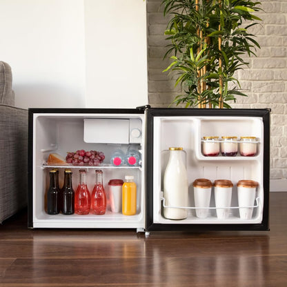 Cecotec GrandCooler 20000 SilentCompress - Minibar 46L, Nevera Pequeña Bajo Consumo, Altura 48,7 cm, Puerta Reversible, Funcionamiento Cíclico, Frigorífico Mini Silencioso, Negro