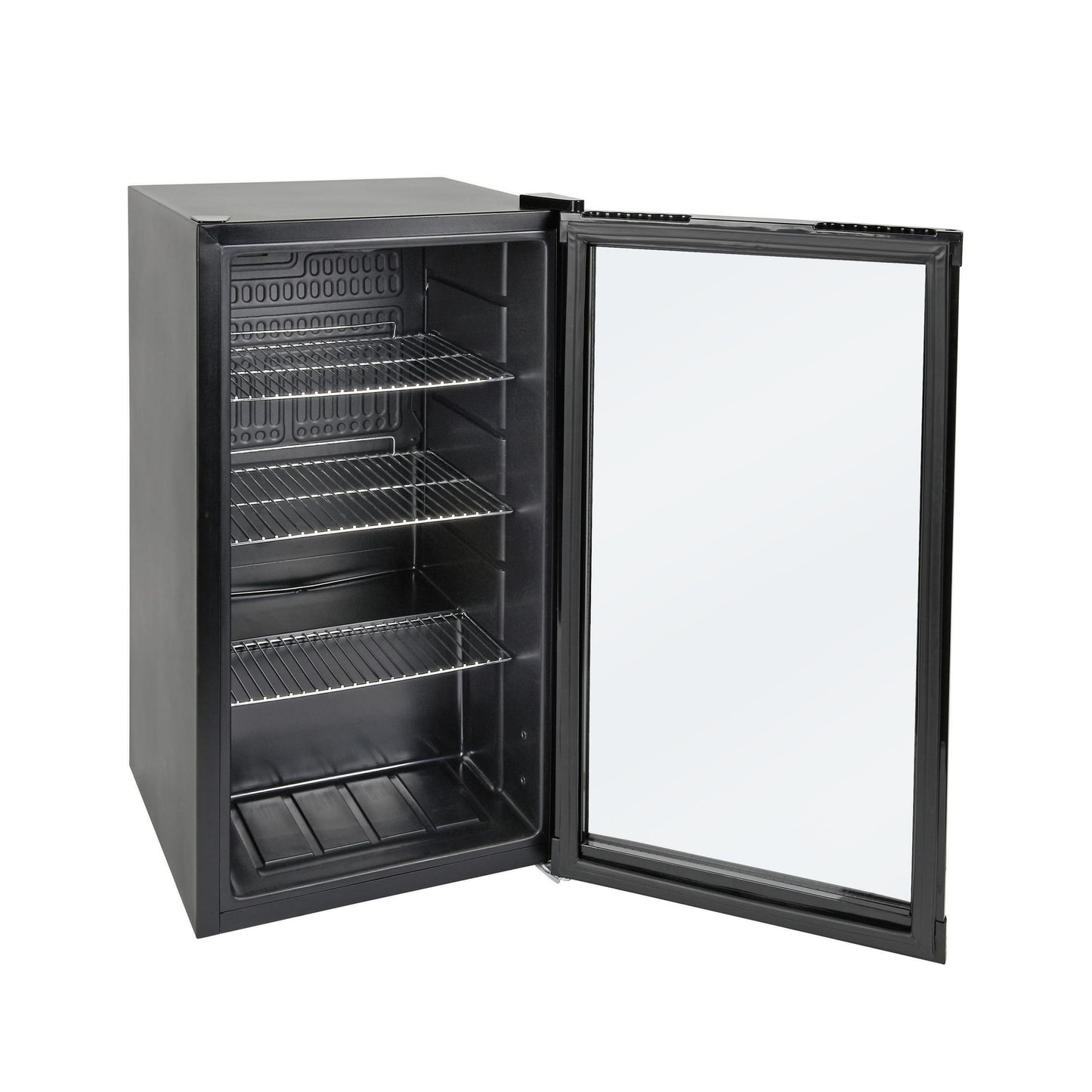 METRO Professional GPC 1088 - Mini Frigorífico de 88 L con Puerta de Cristal, Estante Ajustable, Bajo Consumo 1.052 kWh/24h, Negro – Ideal para Hostelería y Comercio