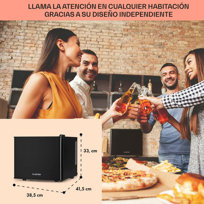 KLARSTEIN Mini Nevera Portátil 17L – Frigorífico Silencioso con 3 Niveles de Frío, Temperatura Regulable 0–15 °C, Ideal para Bebidas, Cosméticos, Oficina, Dormitorio o Caravana – Negro