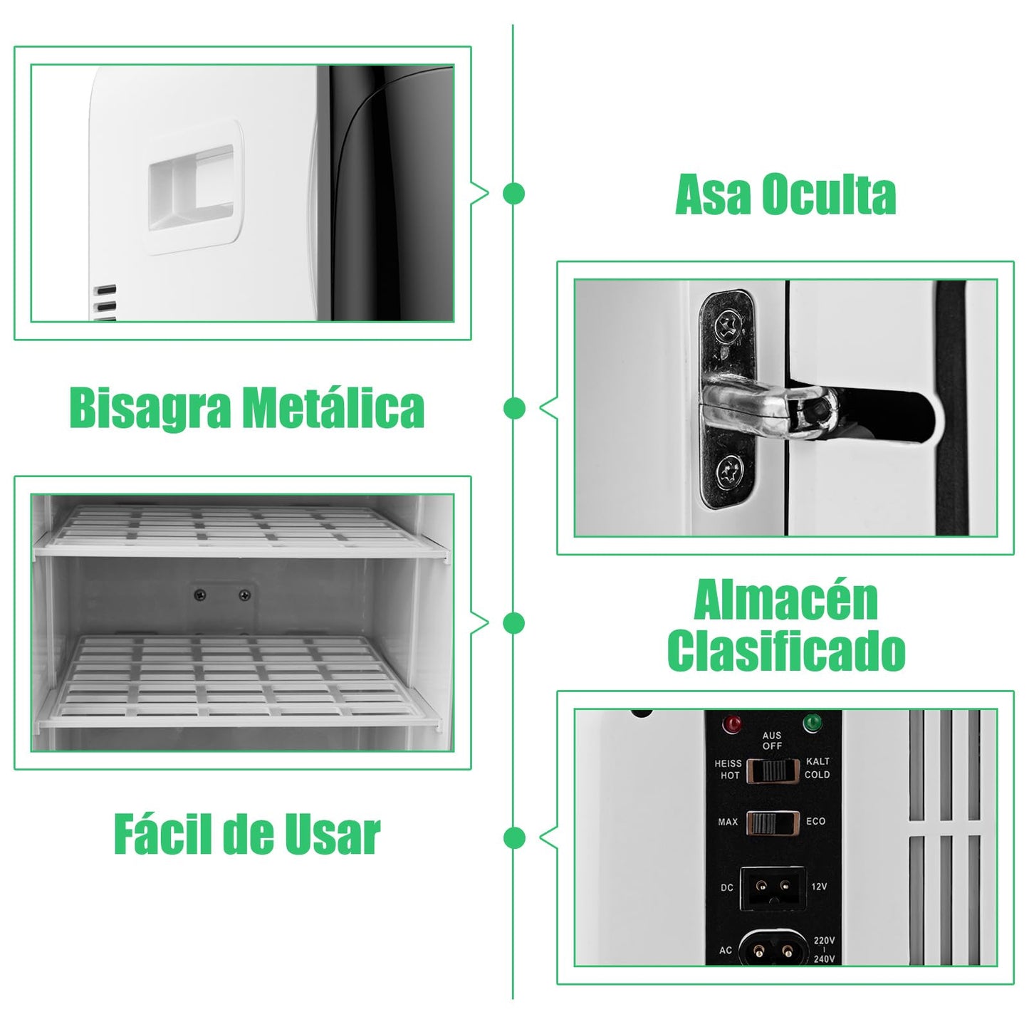 GOPLUS Mini Nevera 15L – Refrigerador Termoeléctrico con Función Frío/Calor, Rango de -3 °C a 50 °C, Control Automático de Temperatura, Silenciosa y Compacta, Ideal para Bebidas y Cosméticos, Negra