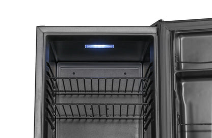 METRO Professional Minibar 45L – Frigorífico Compacto con 2 Estantes, Puerta Reversible, Bajo Consumo, Ideal para Oficina, Dormitorio u Hotel, 43x48x52.2 cm, Negro